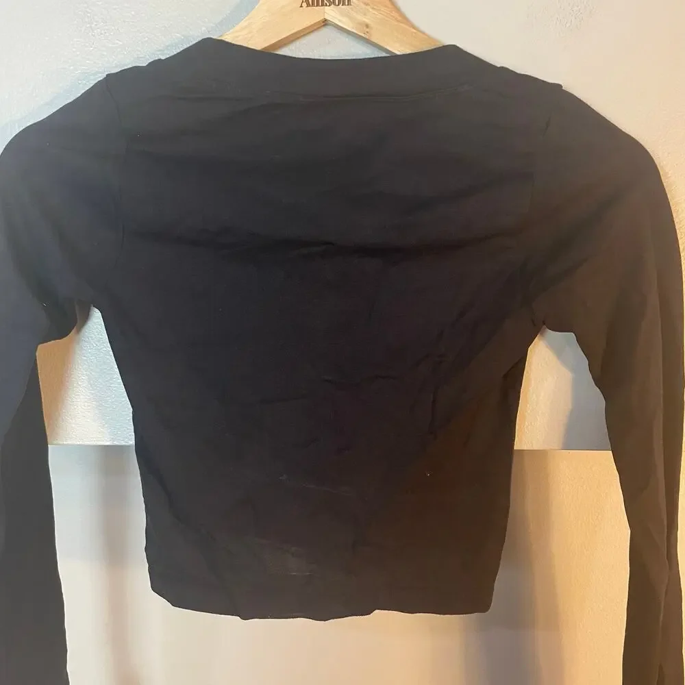 Free People REVOLVE x Intimately FP XS/S Have It All Long Sleeve In Washed Black